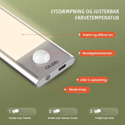 Garderobelys med sensor